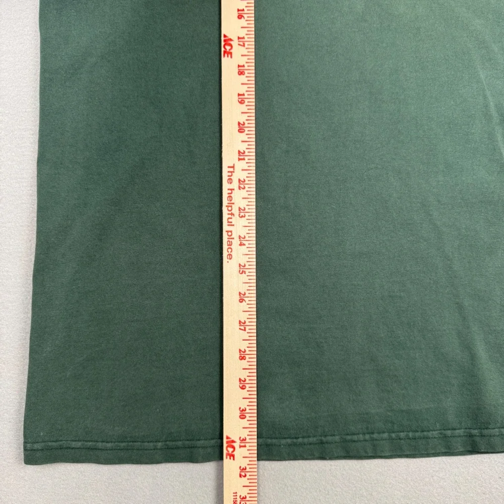 Vintage Y2K Nike Ringer T Shirt Mens XL Green Embroidered Center Swoosh 90s - Picture 5 of 9